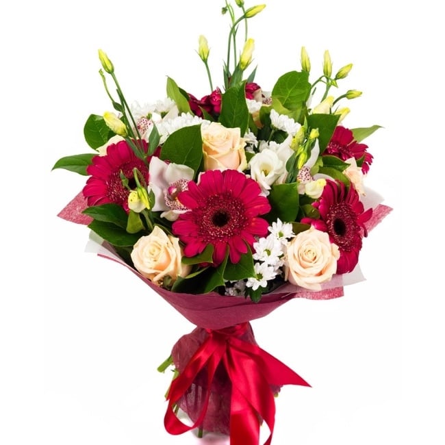 roses gerberas and orchids (Medium)