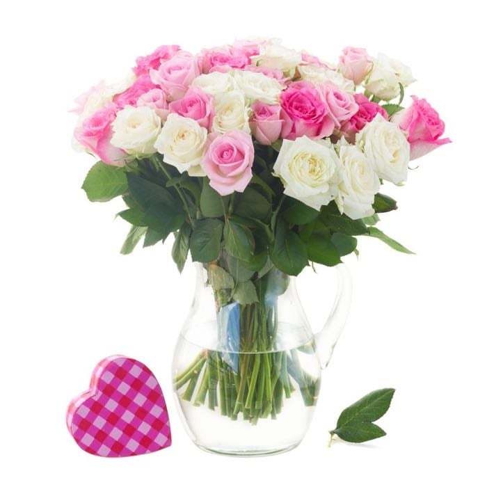white and pink roses (Standard)