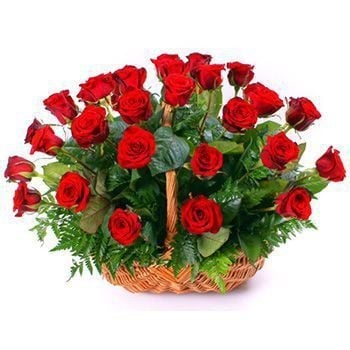 24 Red Roses in a Basket (Standard)