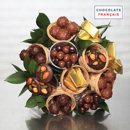 Delicious chocolate bouquet (8 baskets)