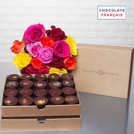 Pure Origins Dark Chocolates ans roses (220 g)