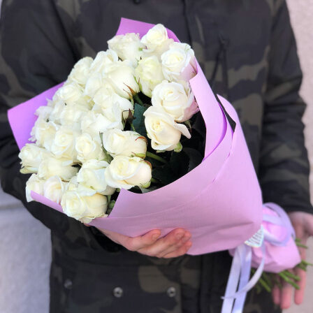 33 white rose 50 cm (Usual)