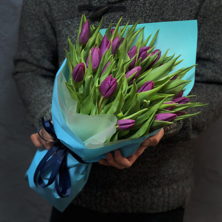25 purple tulips (Usual)