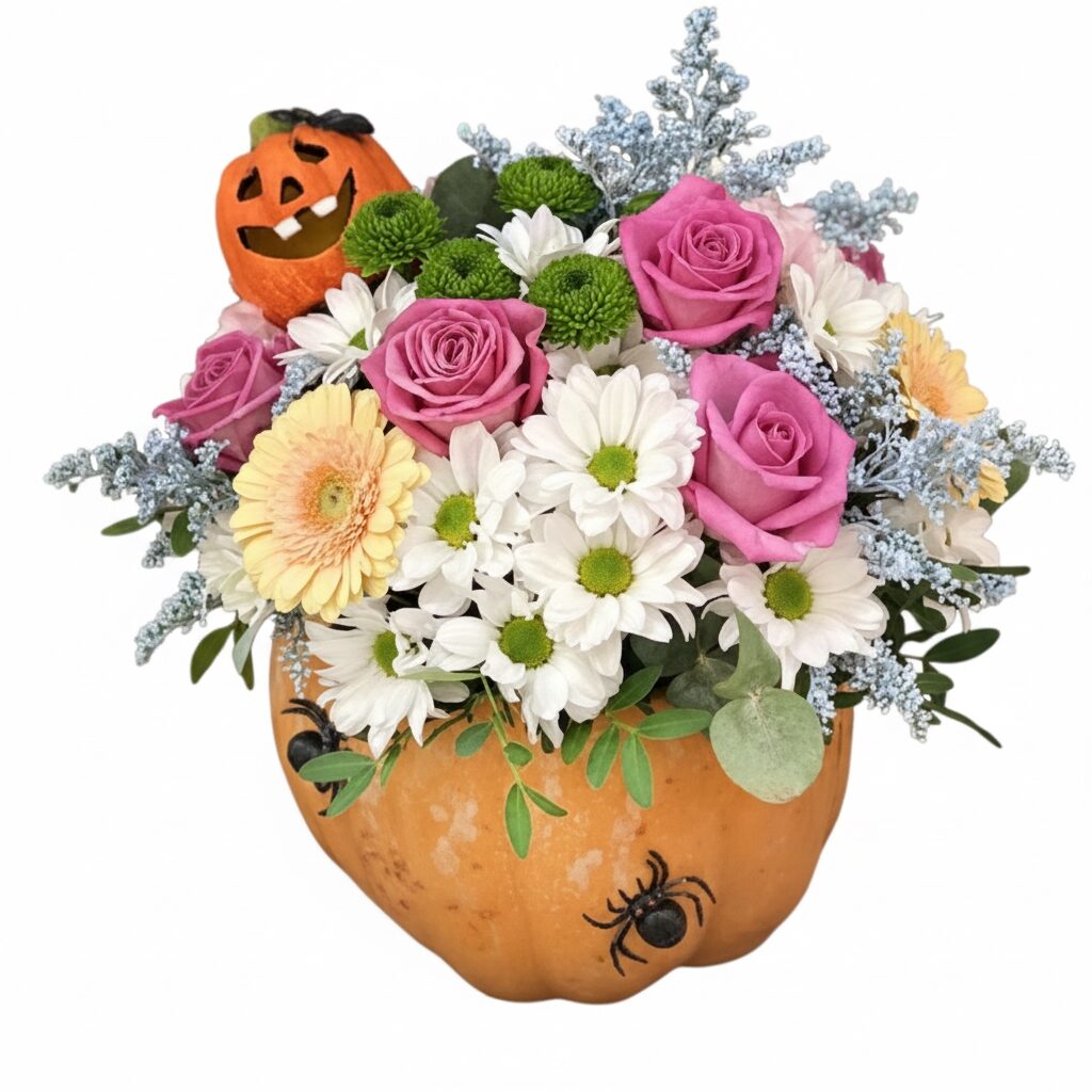The composition of flowers "Mysterious Hut"