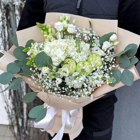 Bouquet of flowers "Creamy ice cream" (Usual)