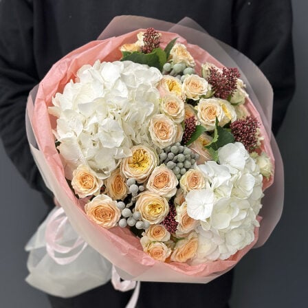 Author's bouquet of flowers "Peachy Bliss" (Usual)