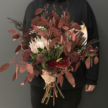 Author's bouquet of flowers "Burgundy Bliss" (Usual)
