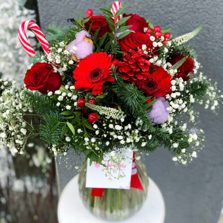 Winter Bouquet Christmas Mood Vase As A Gift