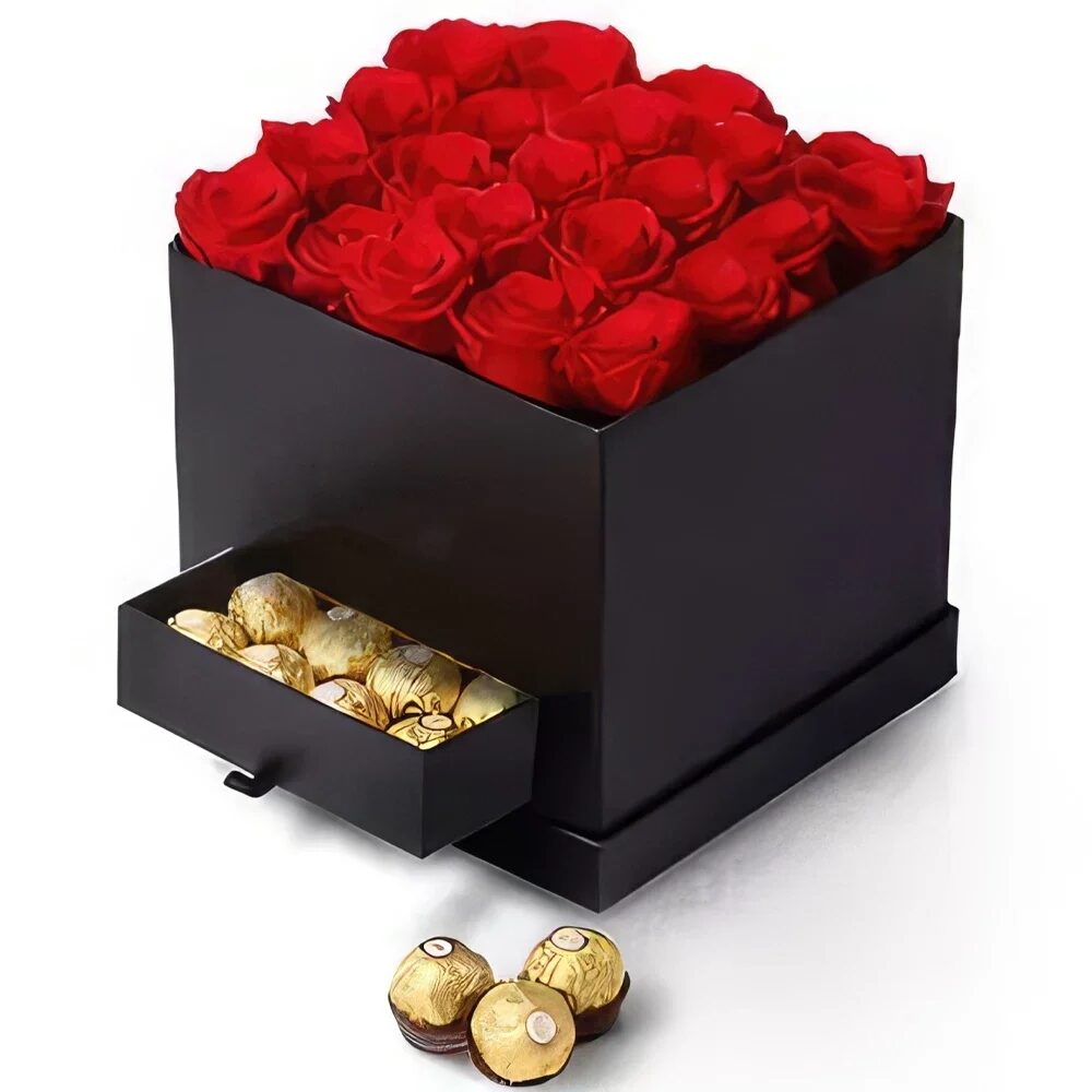 Arranged Roses & Ferrero Rocher