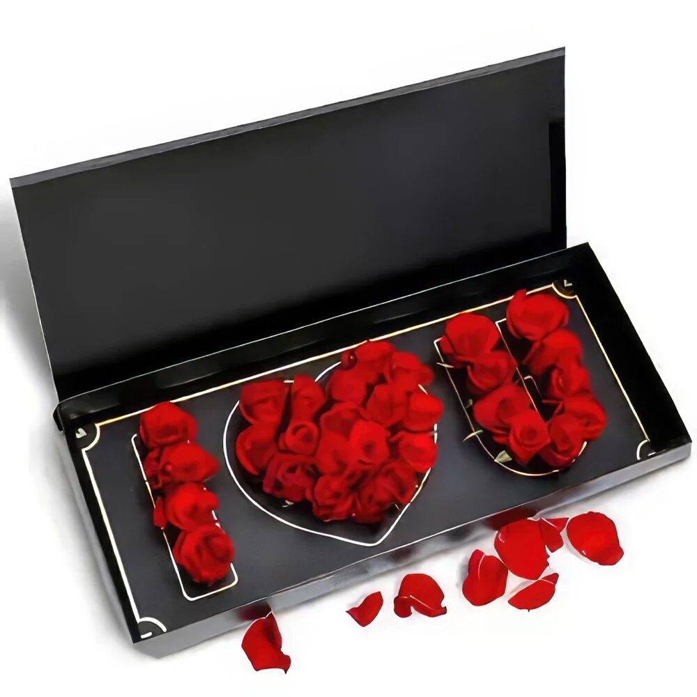Red Roses in Black Box