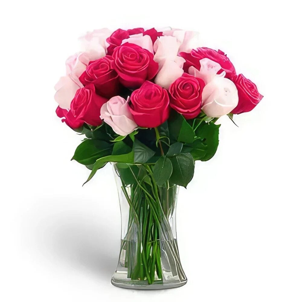 Elegance Crimson Roses Arrangement
