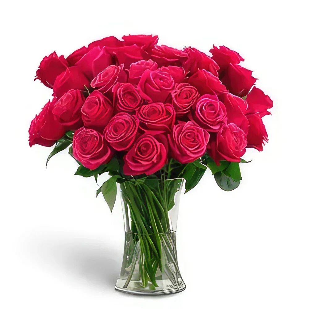Vibrant Crimson in Elegant Glass