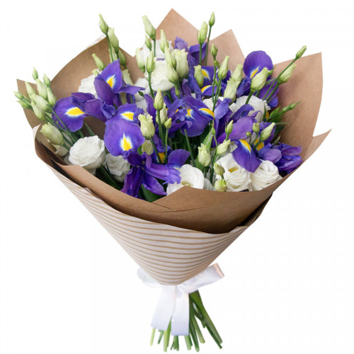 Flowers Bouquet Irises& Lisianthus