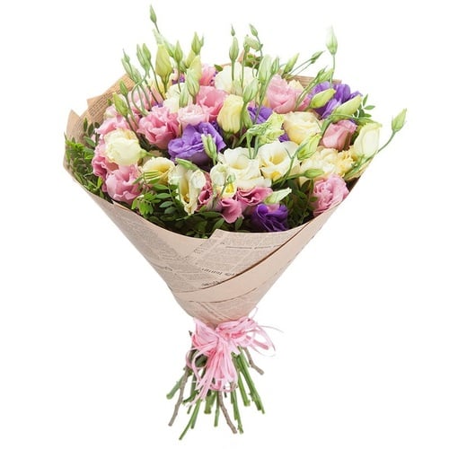 Bouquet Of 15 Multicolored Lisianthus