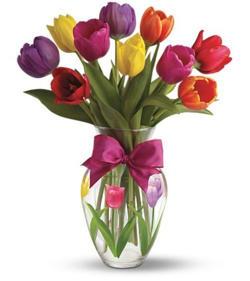 Bouquet Of Flowers "11Multicolored Tulips"