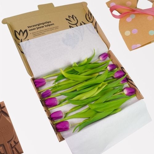 Letterbox Purple Tulips