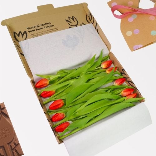 Letterbox Red Tulips
