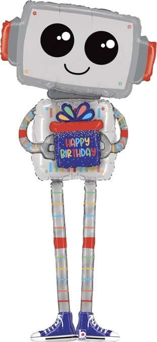 5ft Tall Happy Birthday Giant Robot