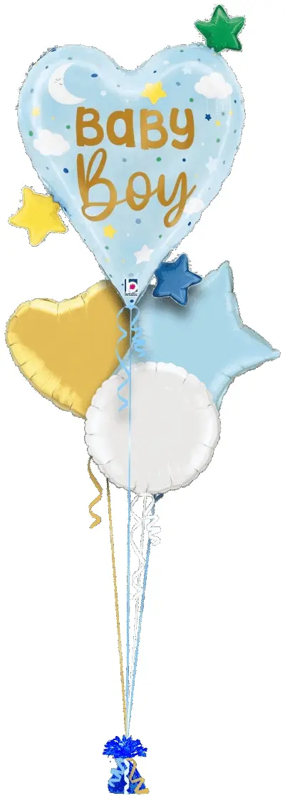 Baby Boy Heart and Stars