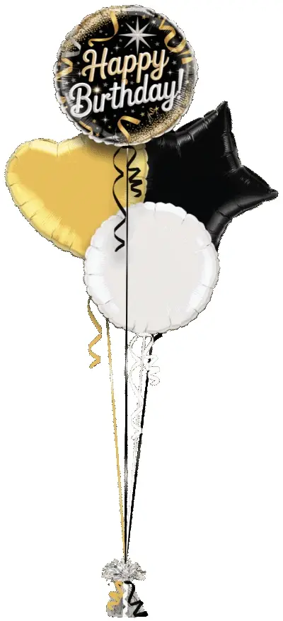 Birthday Black and Gold Sparkle