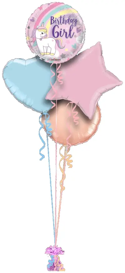 Birthday Girl Unicorn Rainbow