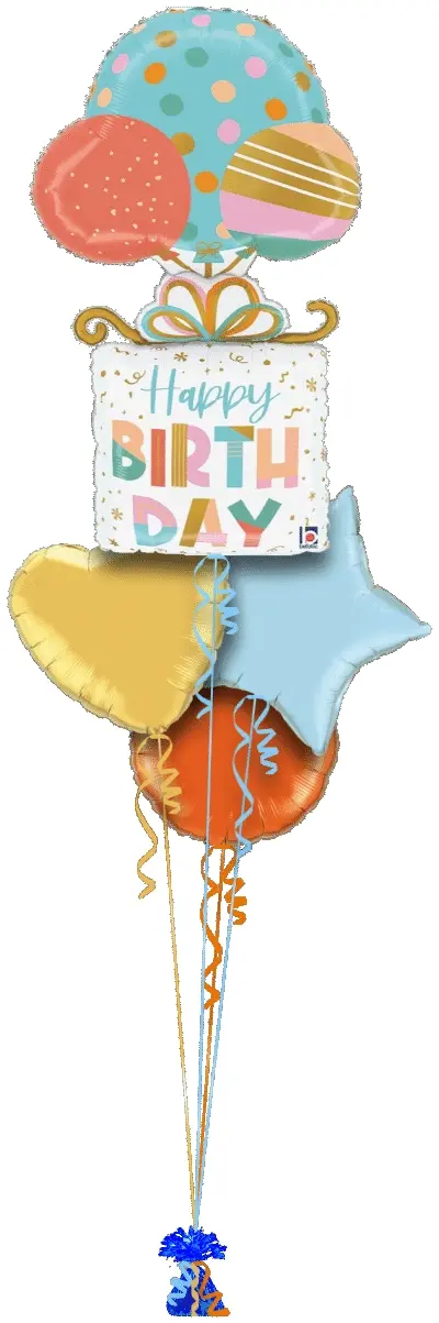 Birthday Present and Balloons