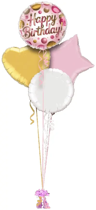 Birthday pink and Gold Sparkle