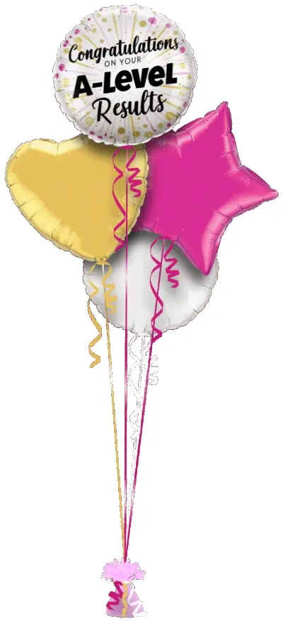 Congratulations A Level Pink and Gold