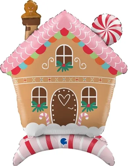 Gingerbread House Floor Standing Balloon