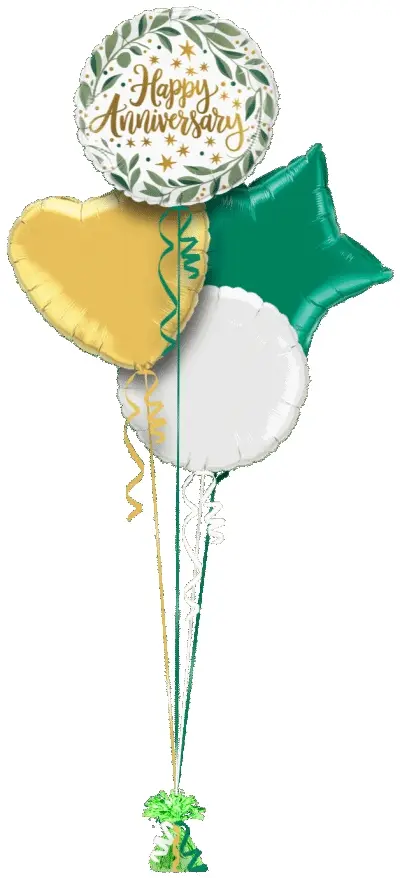 Happy Anniversary Gold Script