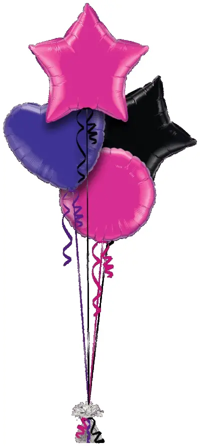Hot Pink, Black and Purple