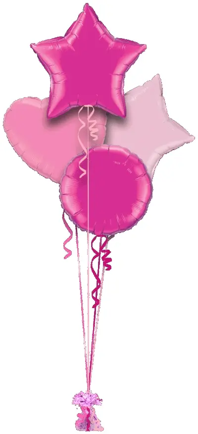 Hot Pink, Rose Pink and Pale Pink