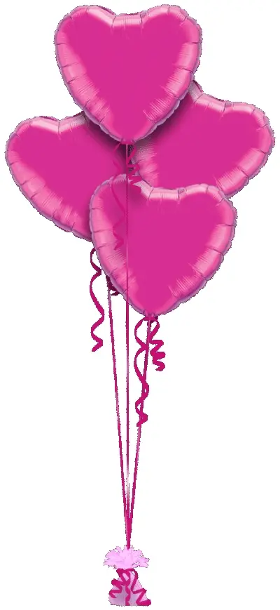 Hot Pink Heart Bouquet