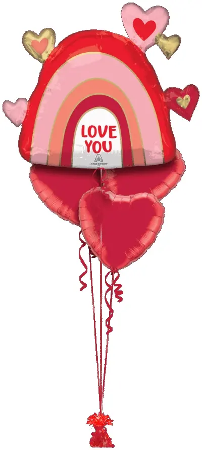 Love You Rainbow with Hearts