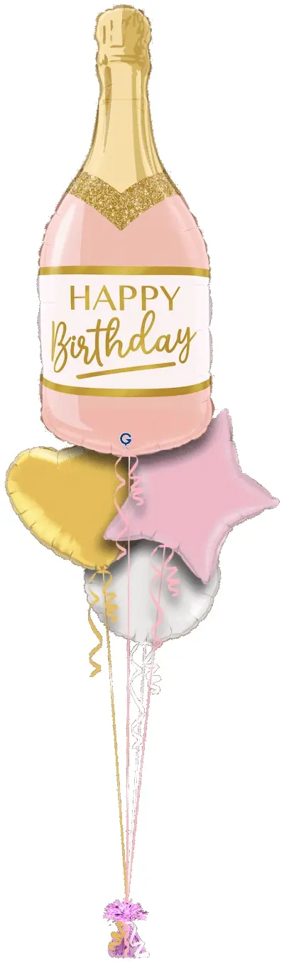 Pink Gold Birthday Champagne