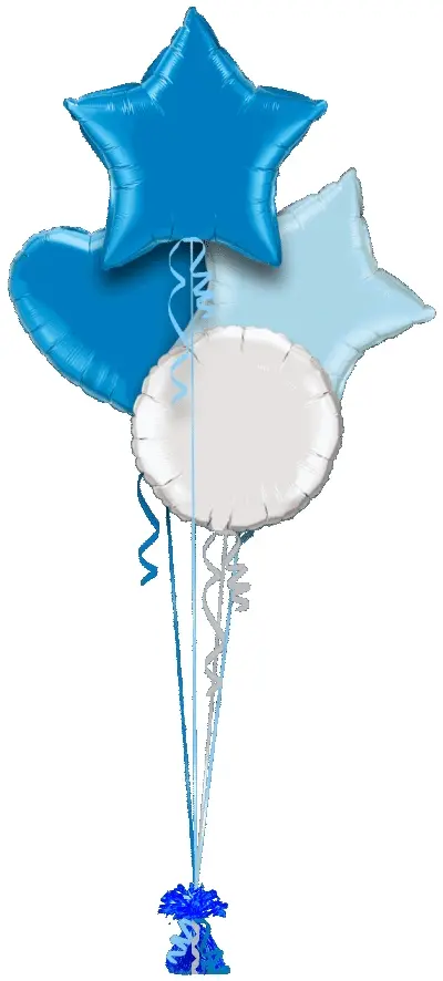 Royal Blue, Pale Blue and Silver