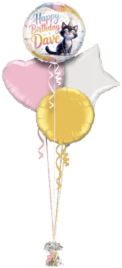 Smiling Party Cat Birthday