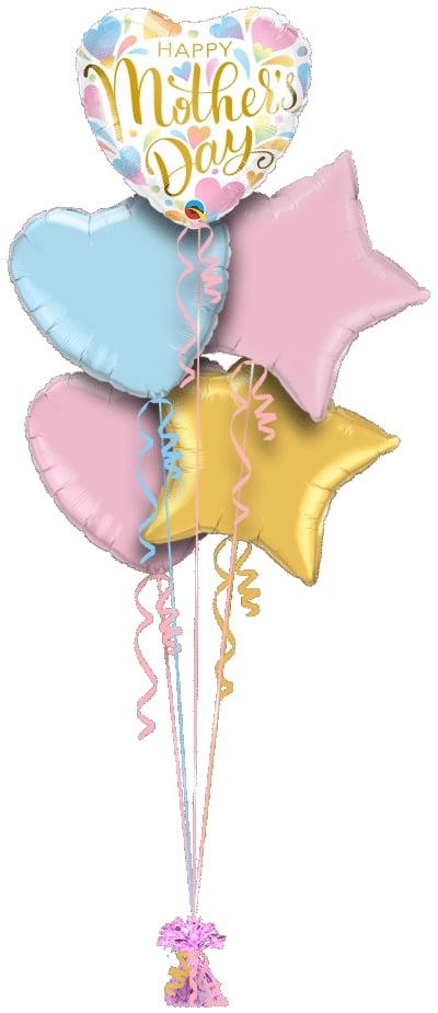 Mothers Day Pastel HeartsAir Filled Display