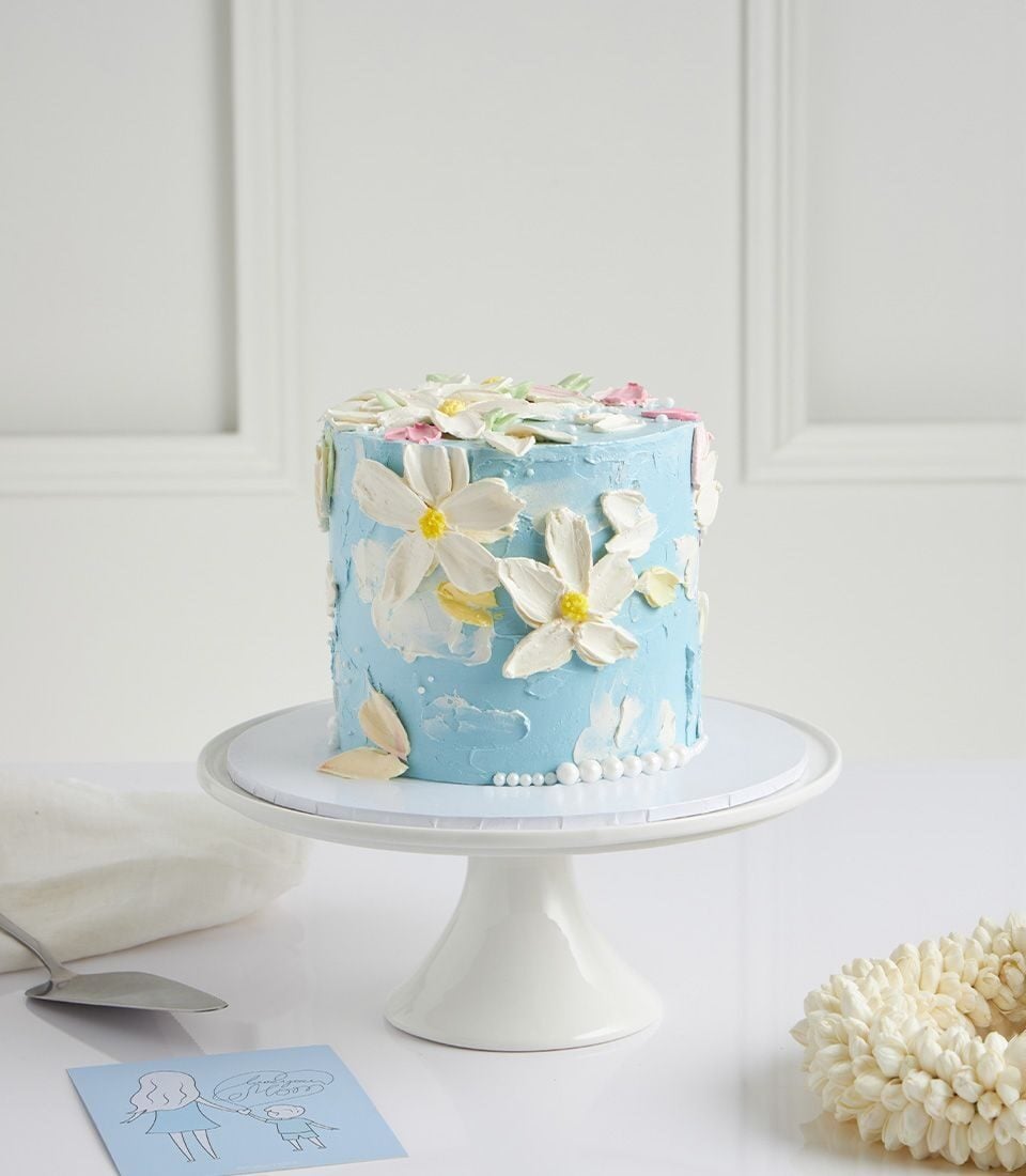 Elegant Floral Mother's Day Coconut Cake (1/2 LB)