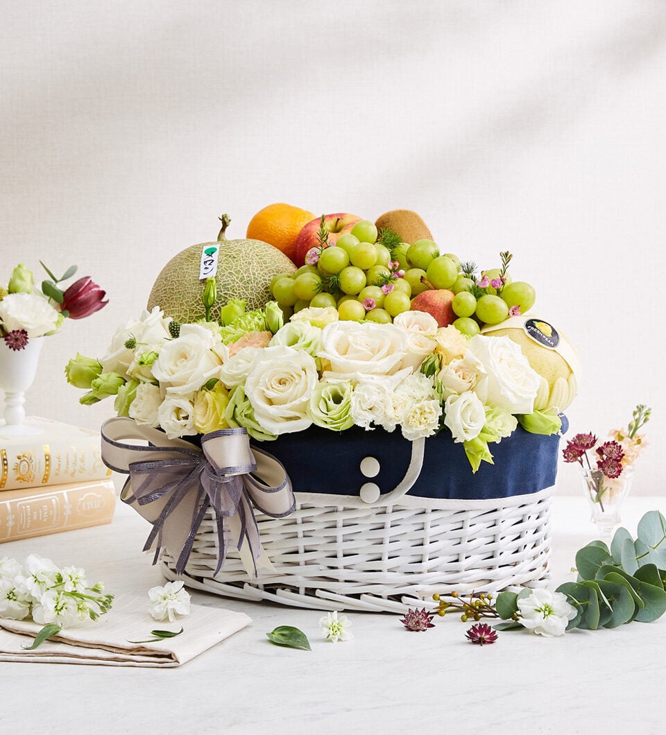 Fruit & Flower Gift Basket