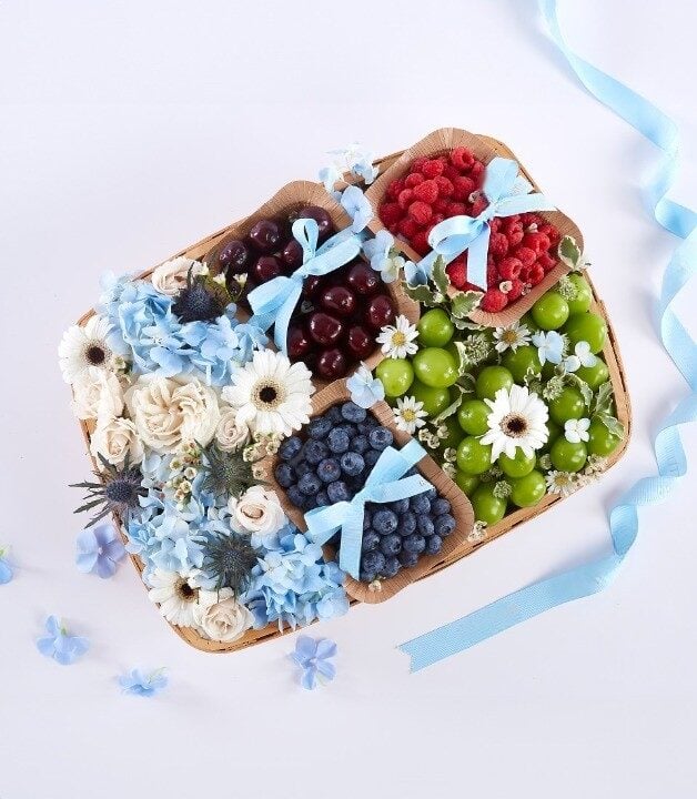 Mother's Day Fruit and Floral Basket