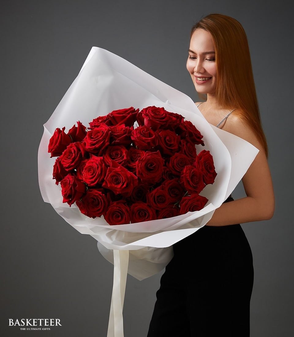 Eternity Love Explorer Roses Bouquet