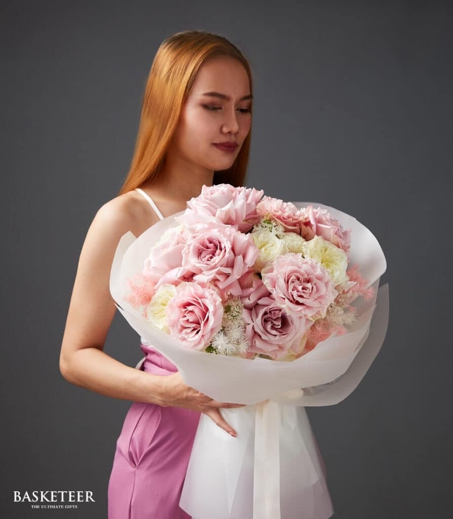 Ethereal Blush Pink Rose Bouquet