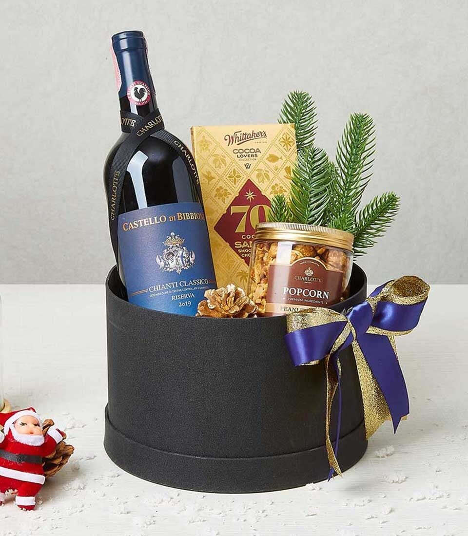 Joyful Sips Wine and Treats Set Gift Box