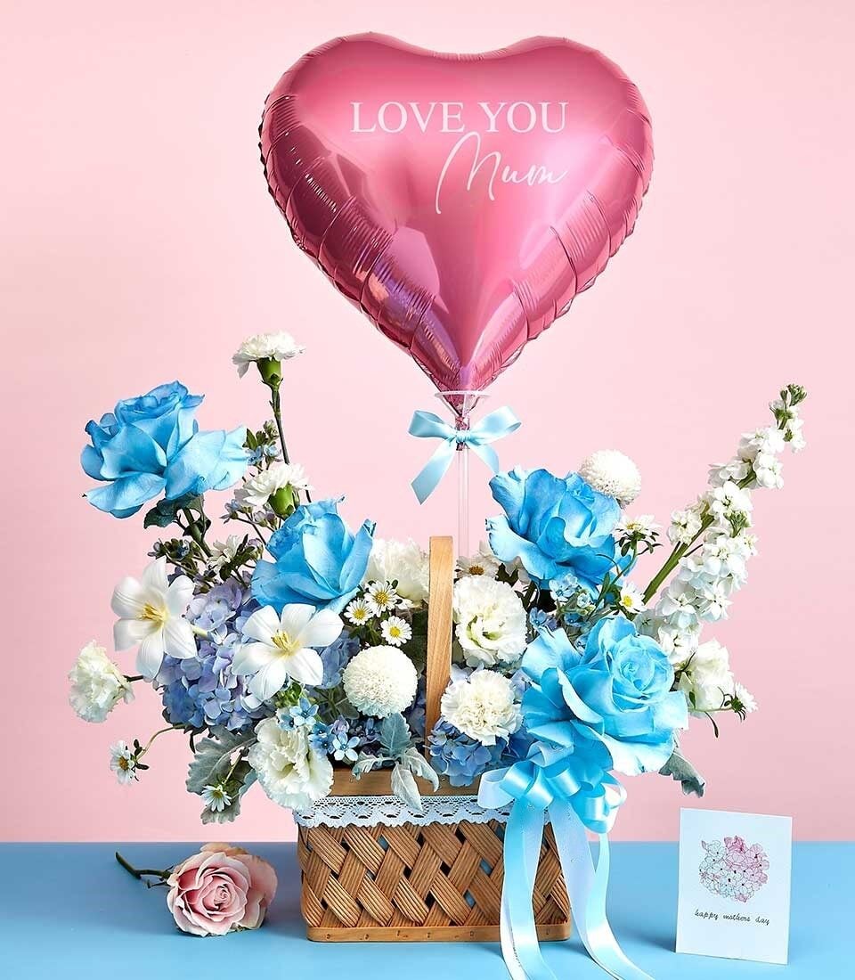 Love You Mum Flower Basket