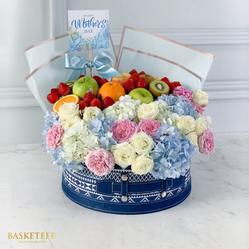 Mom's Floral Affection & Fruits Delight Gift