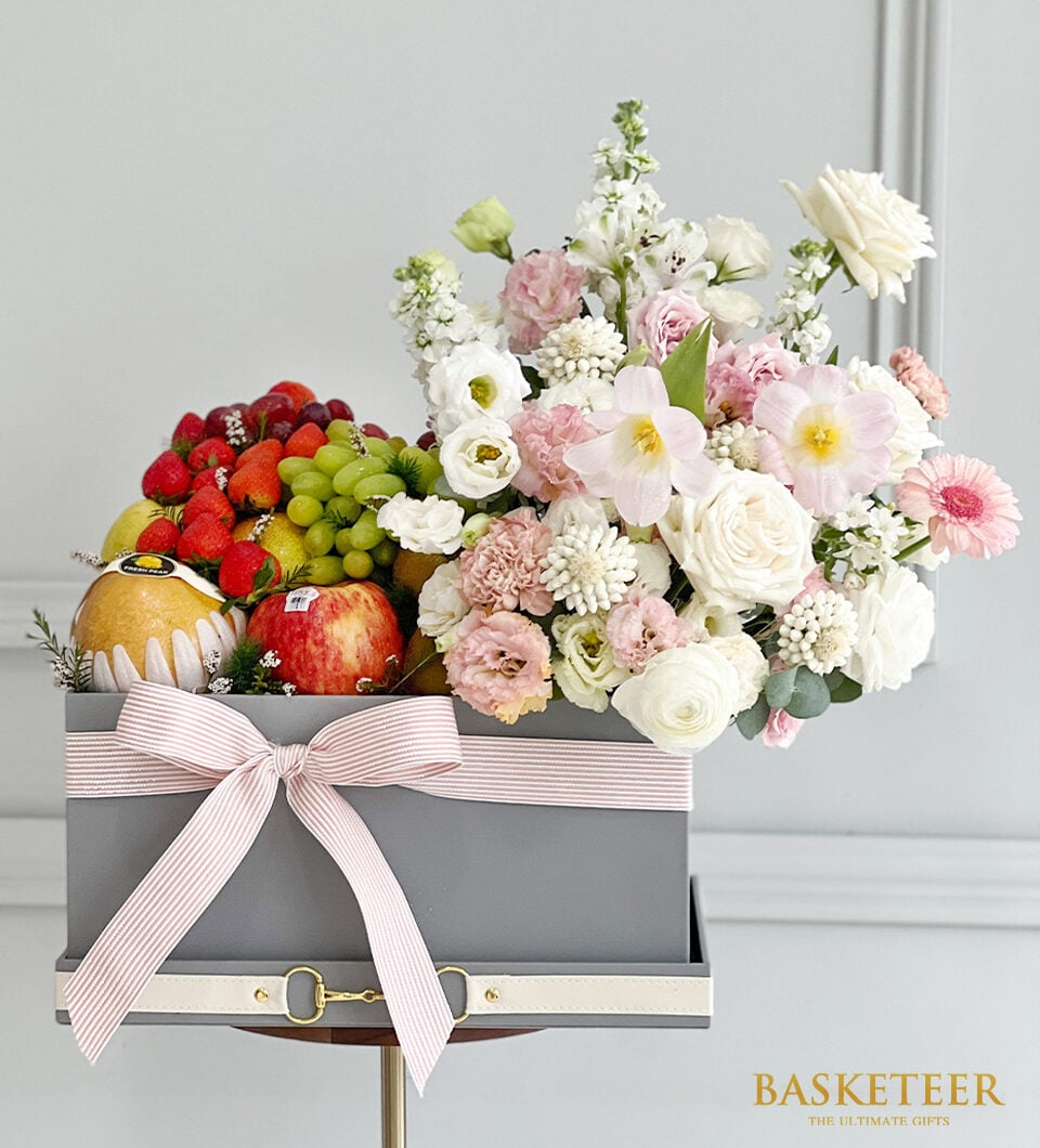 Flower & Fruit Gifts Basket