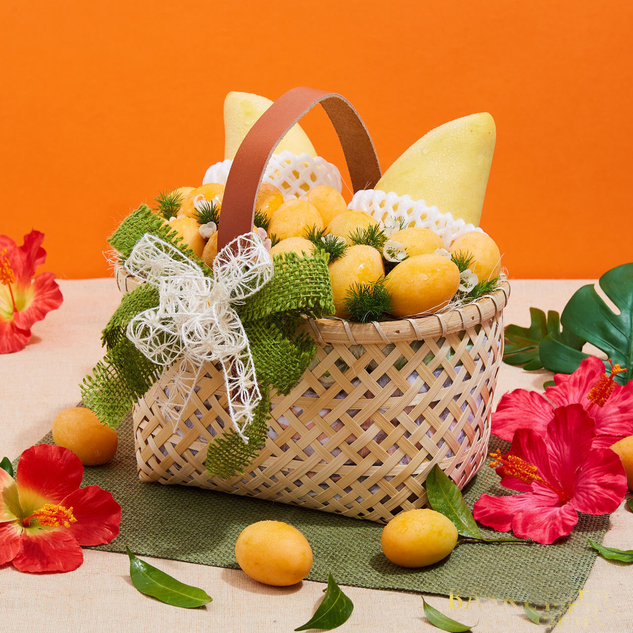 Sweet Yellow Marian Plum Basket