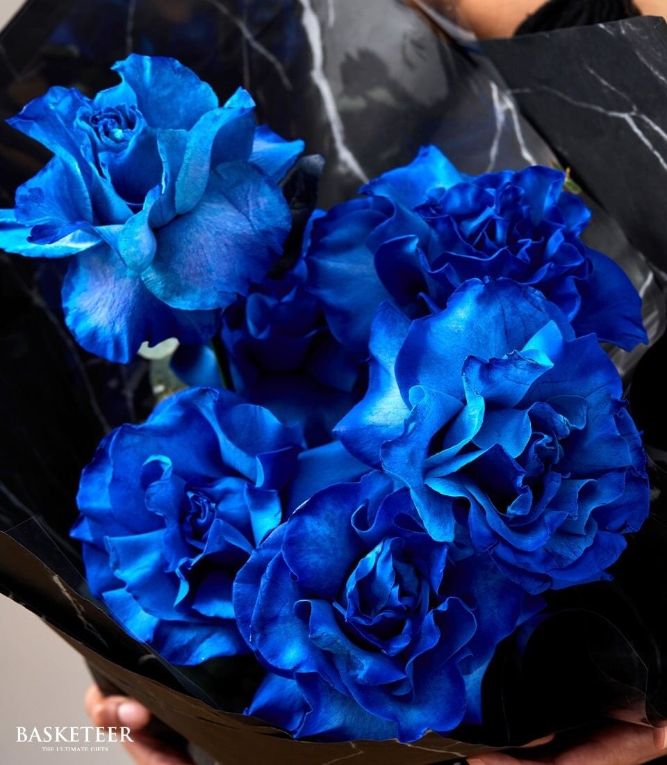 Royal Blue Rose Bouquet