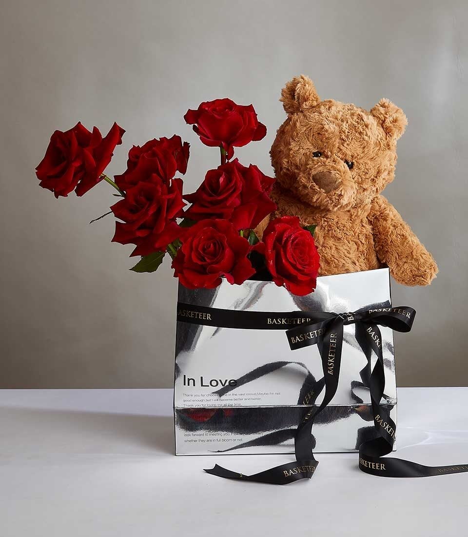 Velvet Rose Teddy Ensemble
